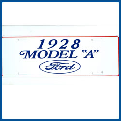 Model A Ford - Mike's "A" Ford-able Parts - License Plates - 1928