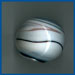 Glass Shifter Knob - Round - Mauve & White - A7213MW