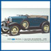 Ford Color Print Only - 1930 Deluxe Roadster - 40B with Windshield folded.