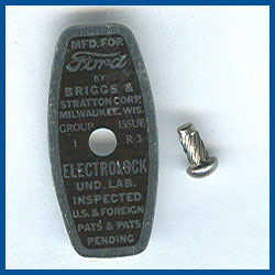Ignition Switch Data Plate - Model A Ford - Buy Online!