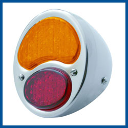 Complete Right Hand LED SS Tail Light - 6 Volt - Half Amber- Buy Online!