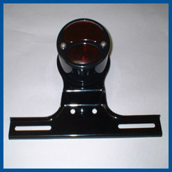 !! NATIONAL BACKORDER !! Complete Drum Tail Light - Commercial - Left - Black - Model A Ford - Buy O