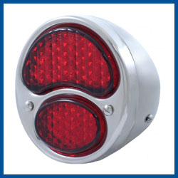 Complete Right Hand LED SS Tail Light - 6 Volt - All Red- Buy Online!