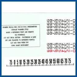 Speedo Decals - Model A Ford - Buy Online!