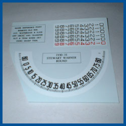 Stewart Warner - Round Speedo Decals