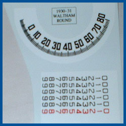 Waltham Round Speedo Decals - Model A Ford - Buy Online!