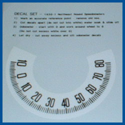 Speedo Decals - Model A Ford - Buy Online!