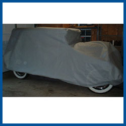 thumbnail interactive-video image 1 of The Cover Factory Custom-Fit Car Cover For Ford Model A Coupe 1928-1931 – Multi-Layer, Waterproof, Gray 1 of 3